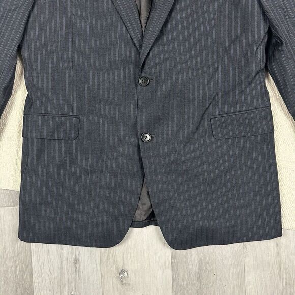 Brooks Brothers Regent Fit 42R Sport Coat Tollegno 1900 Gray Stripe Blazer Wool - Picture 4 of 14